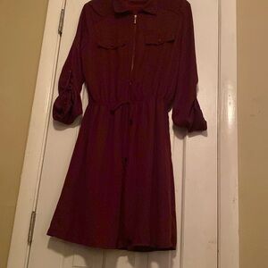 Burgundy dress